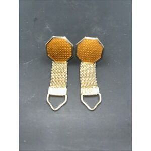 Vintage Goldtone Wraparound Mesh‎ Cufflinks